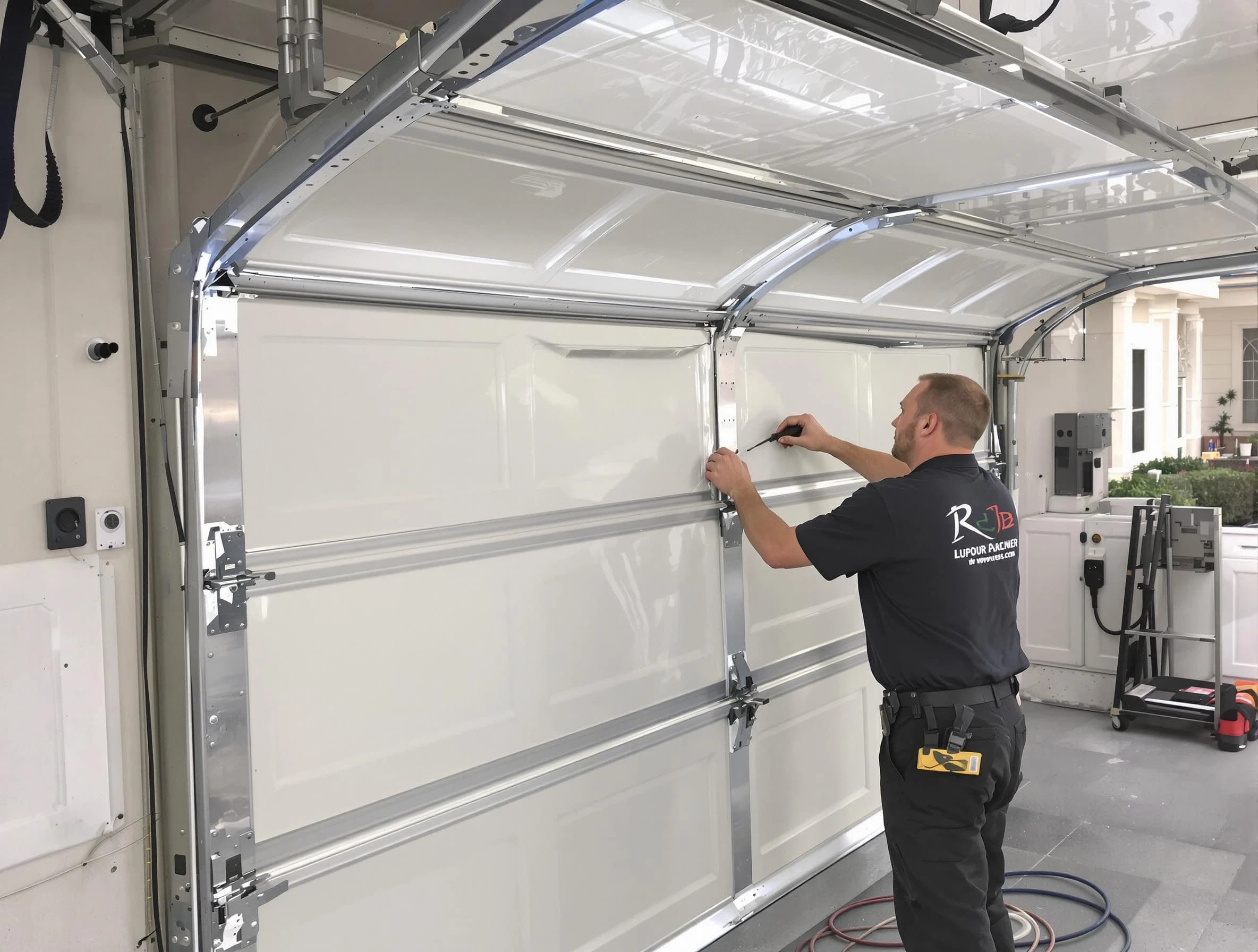 Morris Garage Door Repair professional performing panel repair in Morris