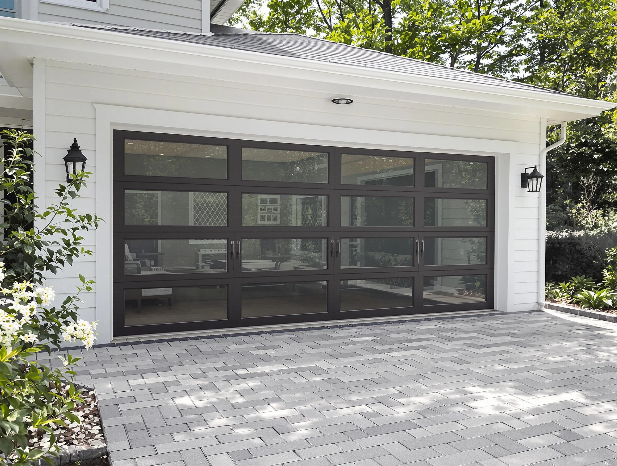 Morris Garage Door Repair design specialist presenting custom garage door options to Morris homeowner