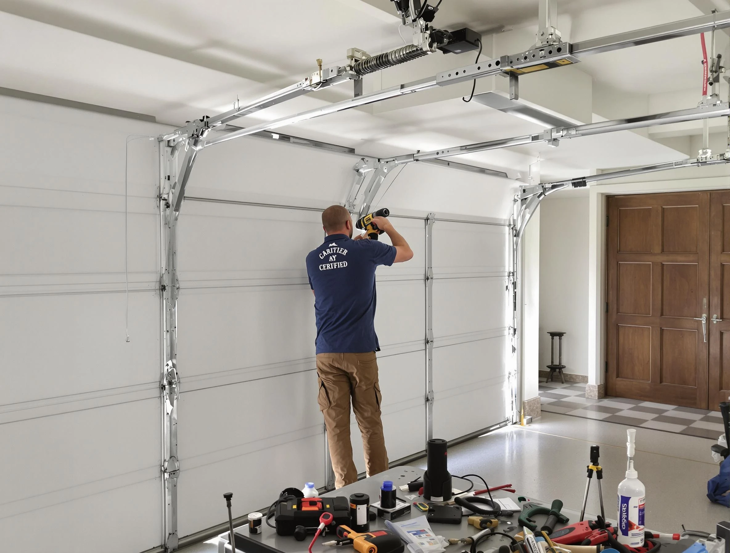 Morris Garage Door Repair certified technician performing precision garage door repair in Morris
